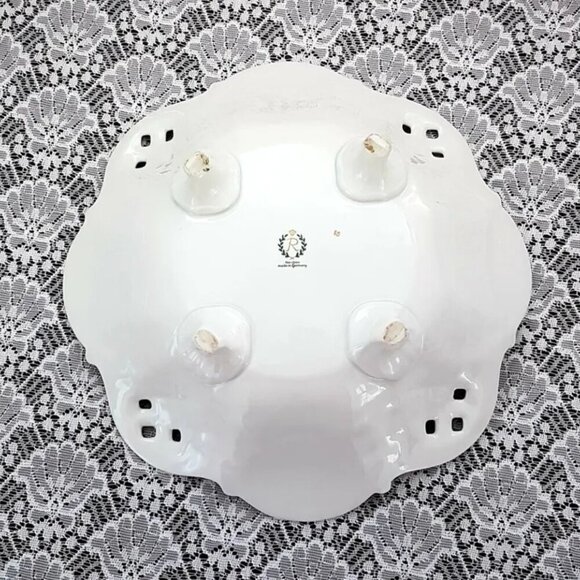 Reichenbach Porcelain Large Footed Serving Bowl Fruit Centerpiece Bowl Germany - Picture 8 of 9